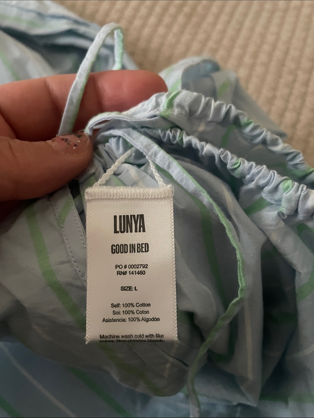 Lunya - Airy Cotton Maxi Dress
Azure Stripe / L - Picture 2 of 5